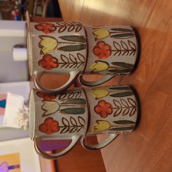 Vintage Otagiri Speckled Stoneware Mugs - Picture 2 of 6